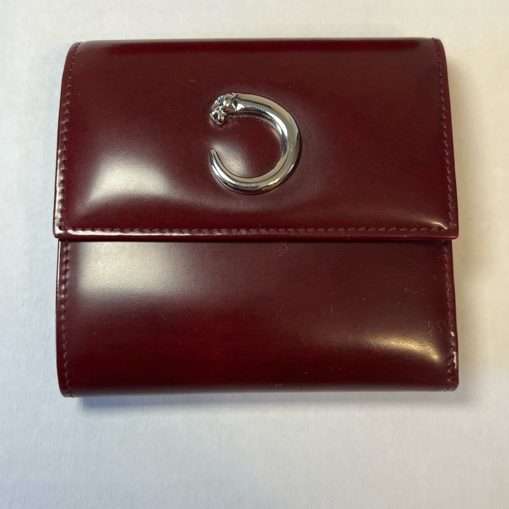 Cartier‎ panther red compact wallet with box